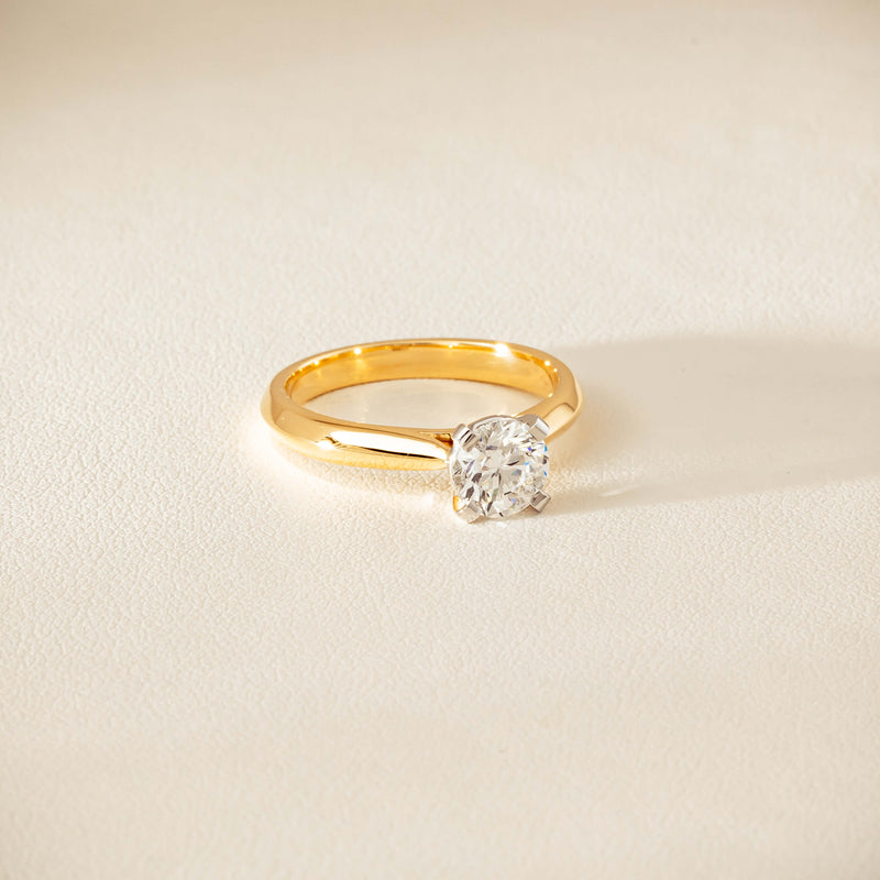 18ct Yellow Gold 1.01ct Diamond Venetian Ring