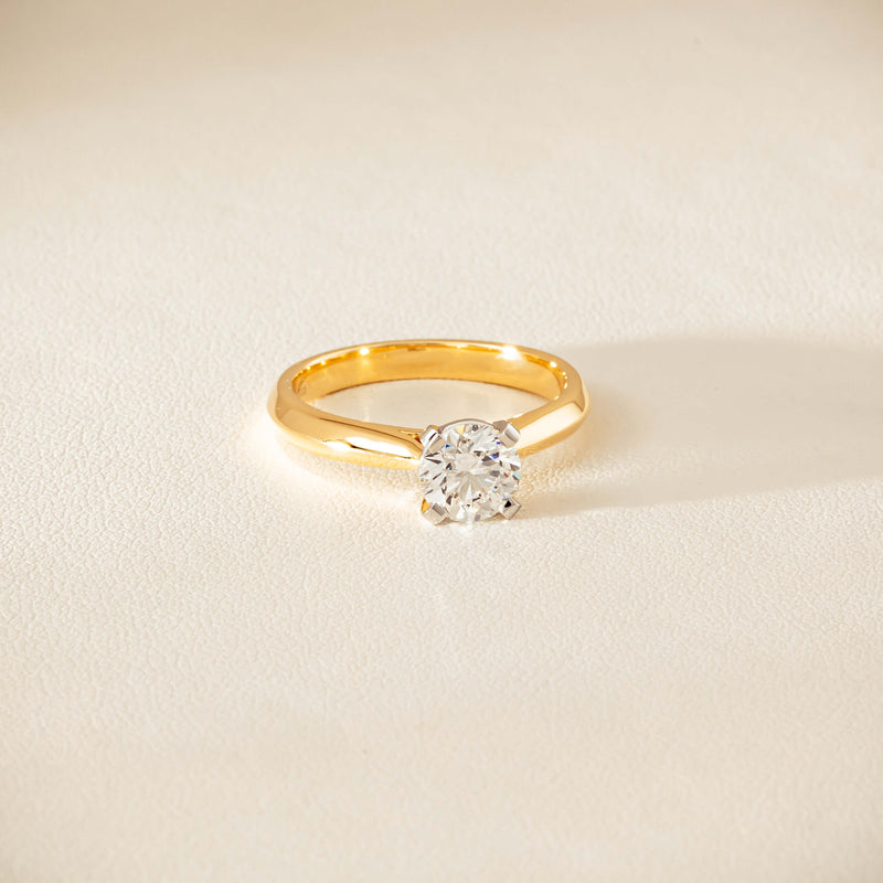 18ct Yellow Gold 1.01ct Diamond Venetian Ring