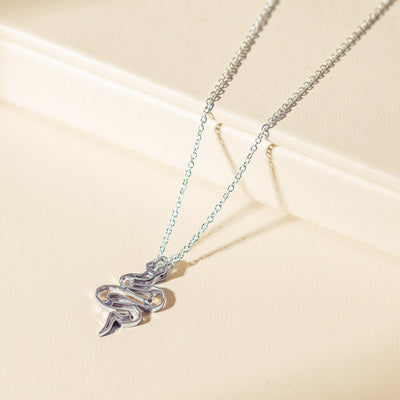 Sterling Silver Year Of The Snake Pendant-Necklace-Walker & Hall