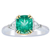 18ct White & Yellow Gold 1.78ct Emerald & Diamond Ring-Ring-Walker & Hall