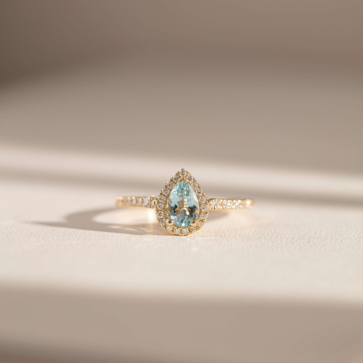 Aquamarine and Diamond Sierra Ring