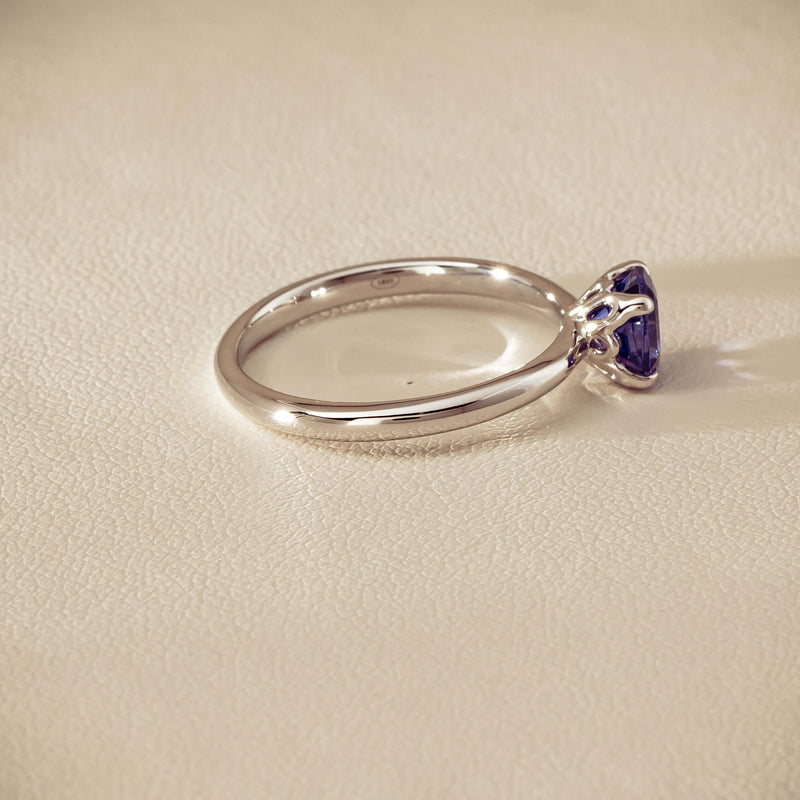 18ct White Gold Tanzanite Mini Octavia Ring - Ring - Walker & Hall
