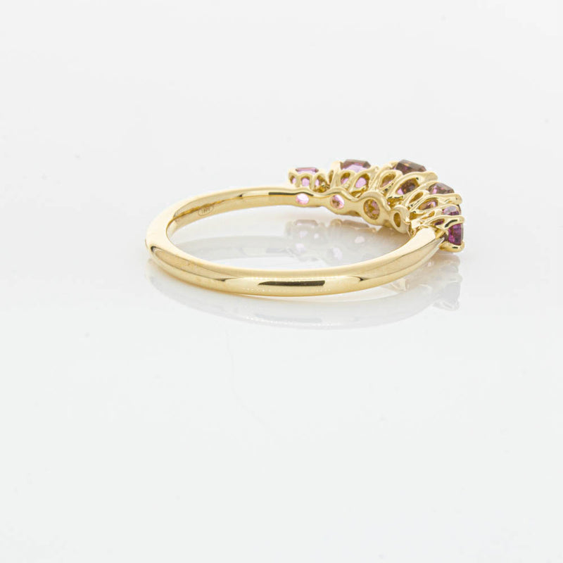 18ct Yellow Gold Five Stone Pink Tourmaline Octavia Ring-Ring-Walker & Hall