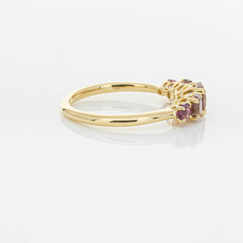 18ct Yellow Gold Five Stone Pink Tourmaline Octavia Ring-Ring-Walker & Hall