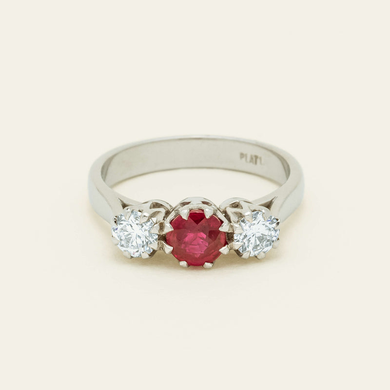Deja Vu Platinum 1.01ct Ruby & Diamond Ring - Ring - Walker & Hall