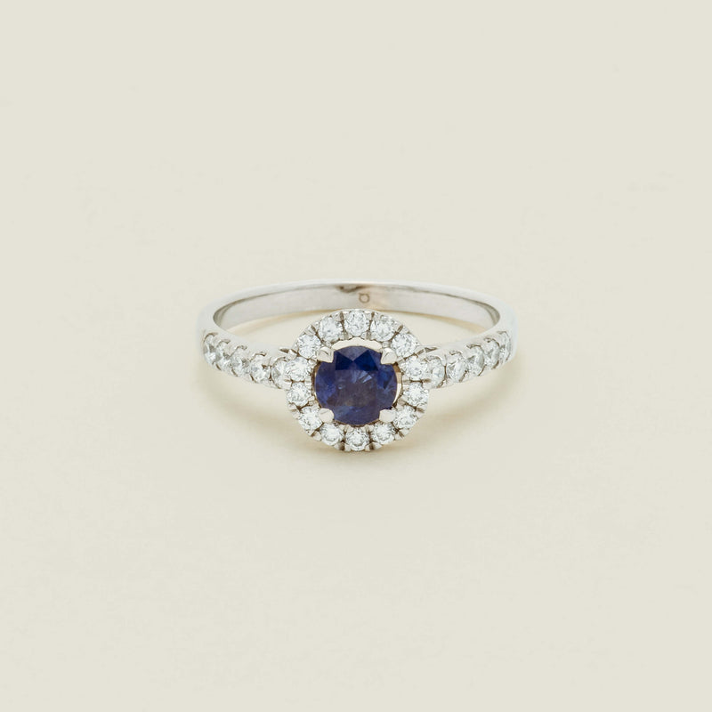 Deja Vu 18ct White Gold .62ct Sapphire & Diamond Ring - Ring - Walker & Hall