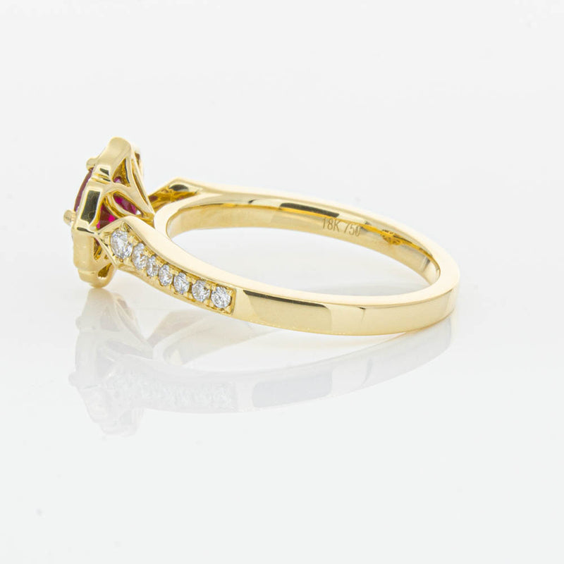 18ct Yellow Gold 1.04ct Ruby & Diamond Ring-Ring-Walker & Hall
