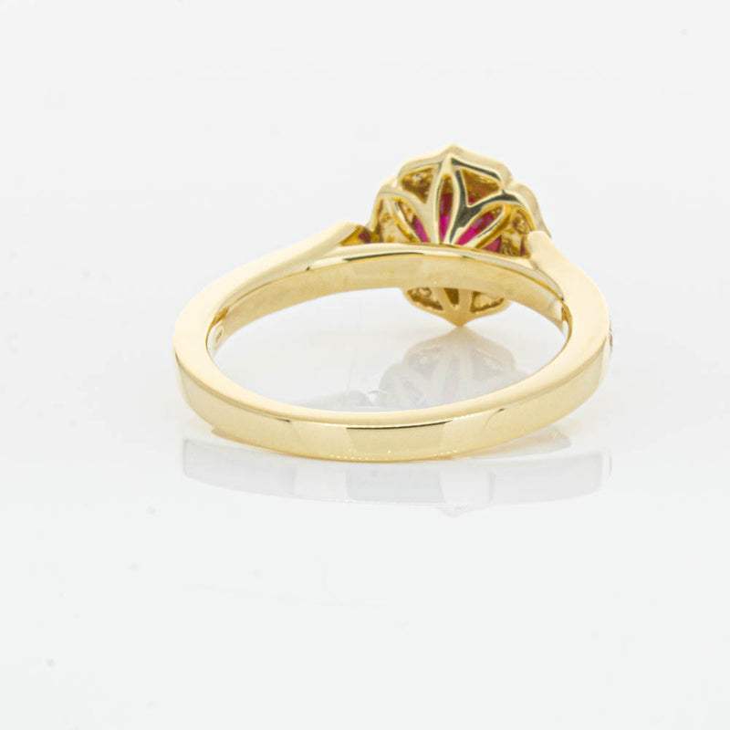 18ct Yellow Gold 1.04ct Ruby & Diamond Ring-Ring-Walker & Hall