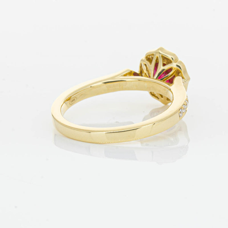 18ct Yellow Gold 1.04ct Ruby & Diamond Ring-Ring-Walker & Hall