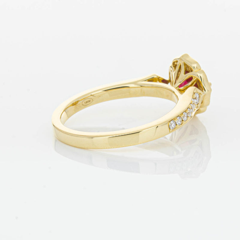 18ct Yellow Gold 1.04ct Ruby & Diamond Ring-Ring-Walker & Hall