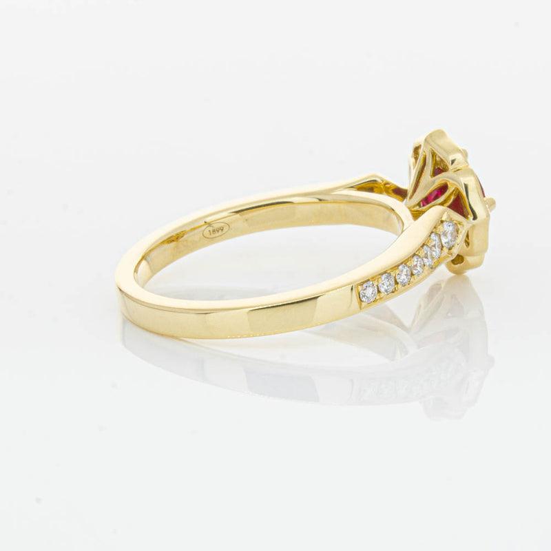 18ct Yellow Gold 1.04ct Ruby & Diamond Ring-Ring-Walker & Hall