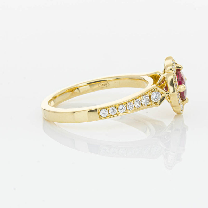 18ct Yellow Gold 1.04ct Ruby & Diamond Ring-Ring-Walker & Hall