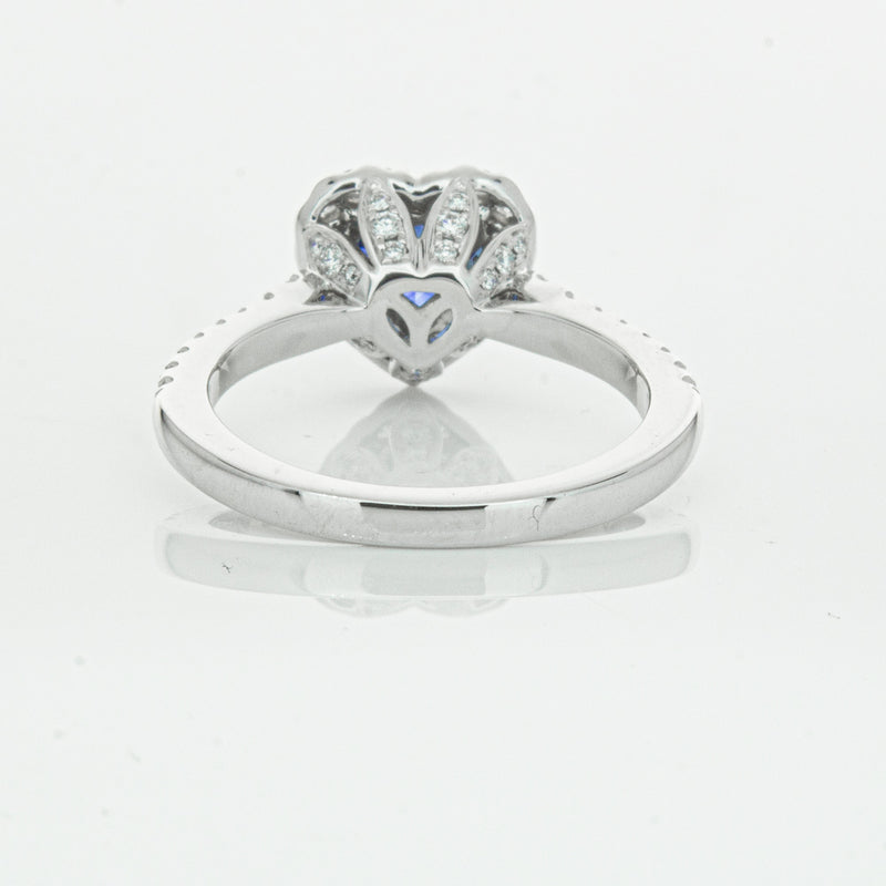 18ct White Gold 1.11ct Sapphire & Diamond Sierra Ring-Ring-Walker & Hall
