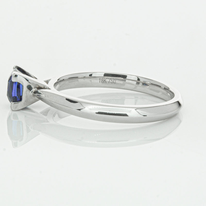 18ct White Gold 1.07ct Sapphire Venetian Ring-Ring-Walker & Hall