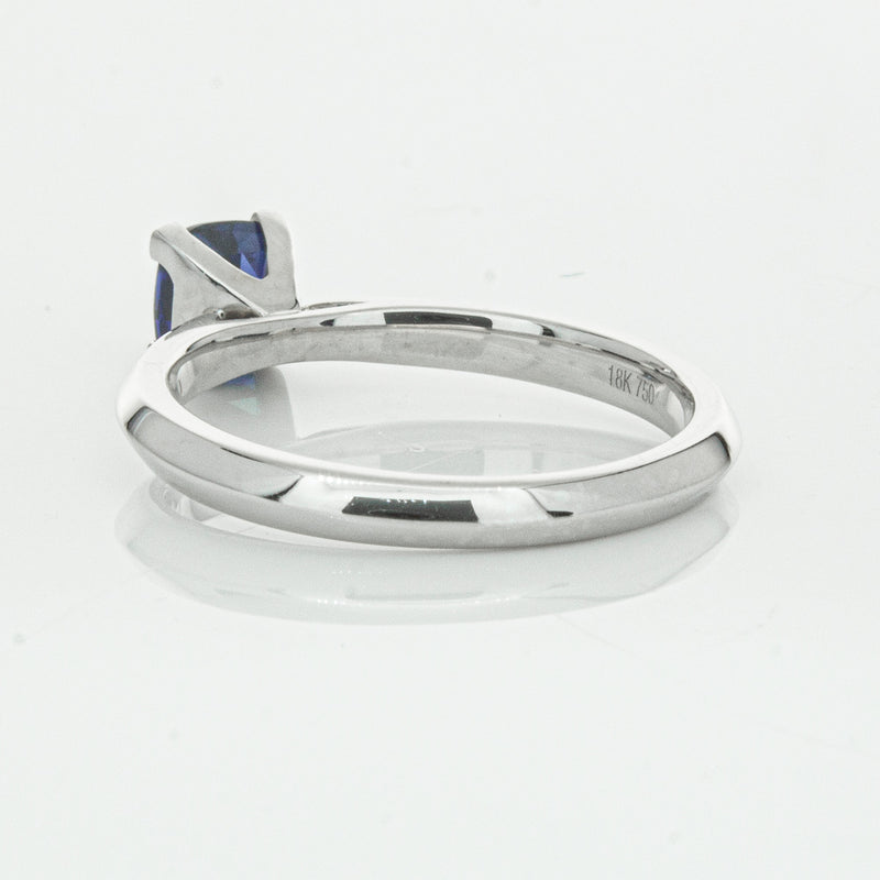 18ct White Gold 1.07ct Sapphire Venetian Ring-Ring-Walker & Hall