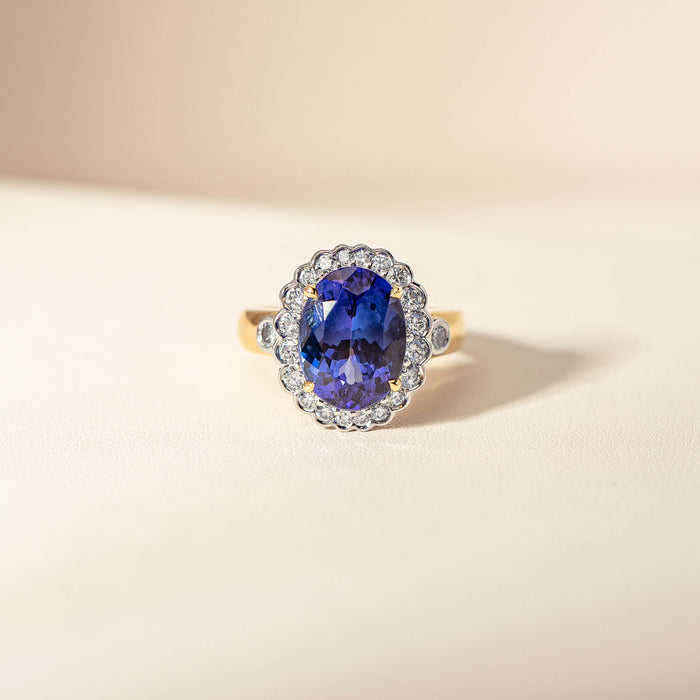 Tanzanite and diamond Deja Vu Ring