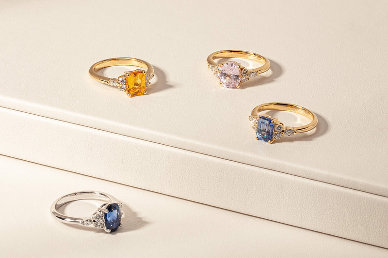 Coloured stone Oriana Rings