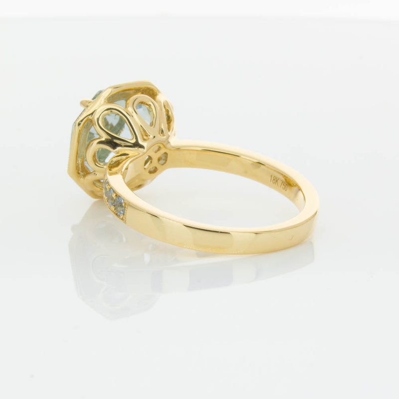 18ct Yellow Gold Aquamarine Octavex Ring-Ring-Walker & Hall