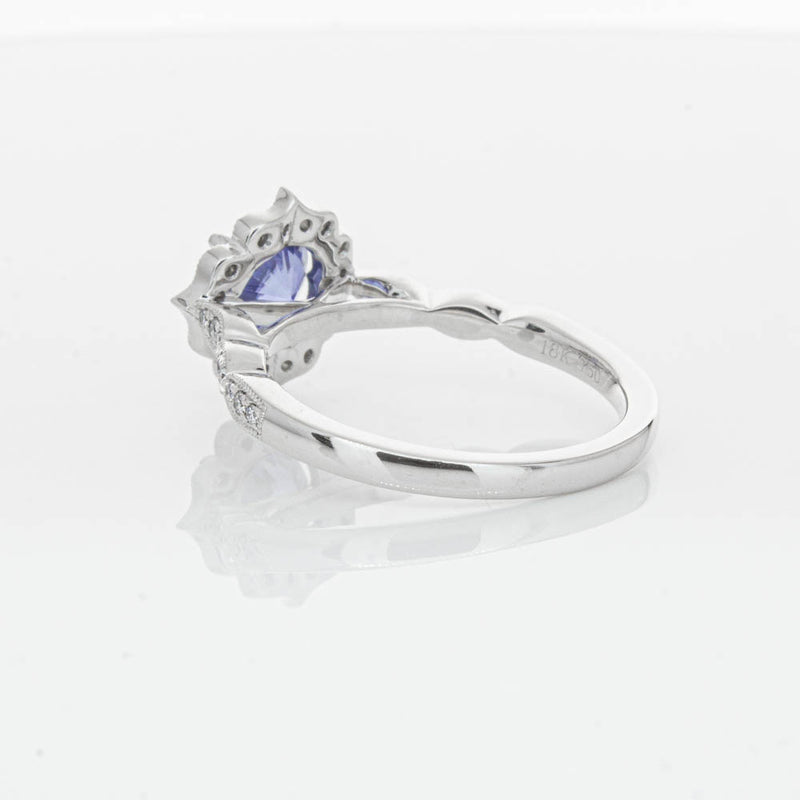 18ct White Gold 1.18ct Sapphire & Diamond Paramount Ring-Ring-Walker & Hall