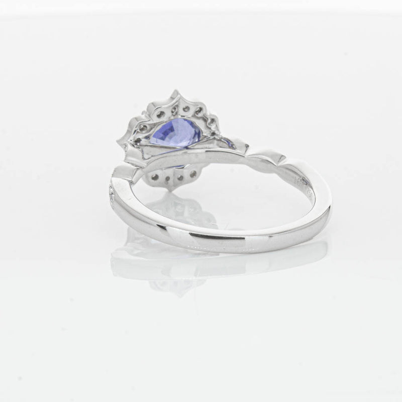 18ct White Gold 1.18ct Sapphire & Diamond Paramount Ring-Ring-Walker & Hall