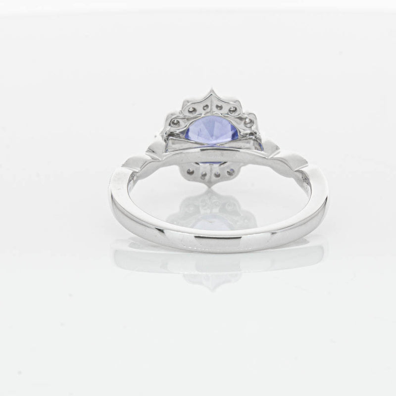 18ct White Gold 1.18ct Sapphire & Diamond Paramount Ring-Ring-Walker & Hall