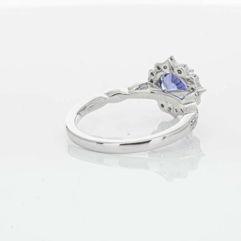 18ct White Gold 1.18ct Sapphire & Diamond Paramount Ring-Ring-Walker & Hall