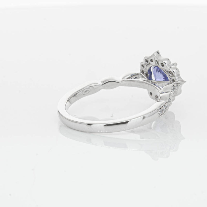 18ct White Gold 1.18ct Sapphire & Diamond Paramount Ring-Ring-Walker & Hall