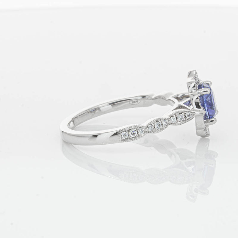 18ct White Gold 1.18ct Sapphire & Diamond Paramount Ring-Ring-Walker & Hall