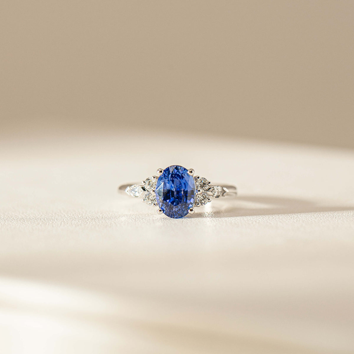 Sapphire and diamond Oriana Ring