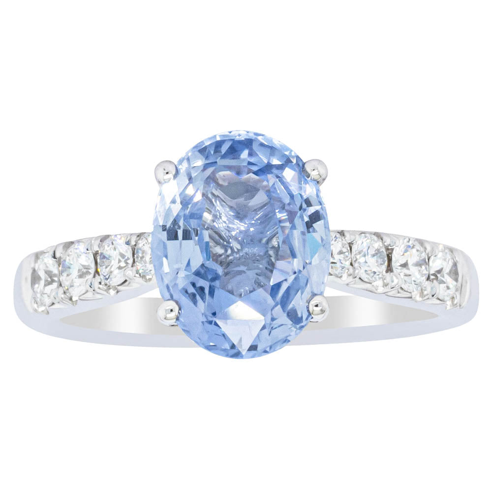 18ct White Gold 3.47ct Sapphire & Diamond Phoenix Ring - Ring - Walker & Hall