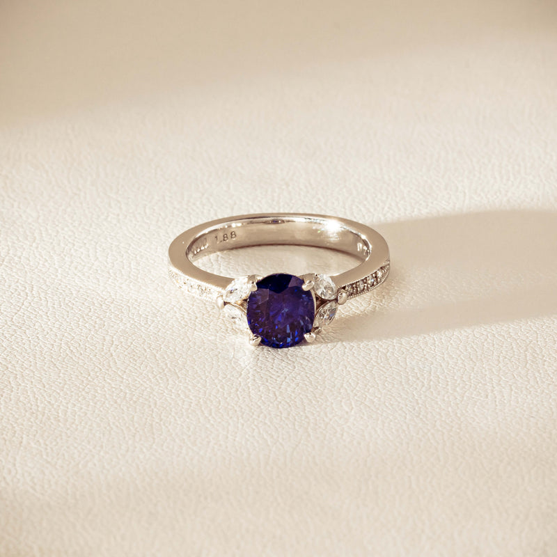 Deja Vu Platinum 1.88ct Sapphire & Diamond Ring - Ring - Walker & Hall