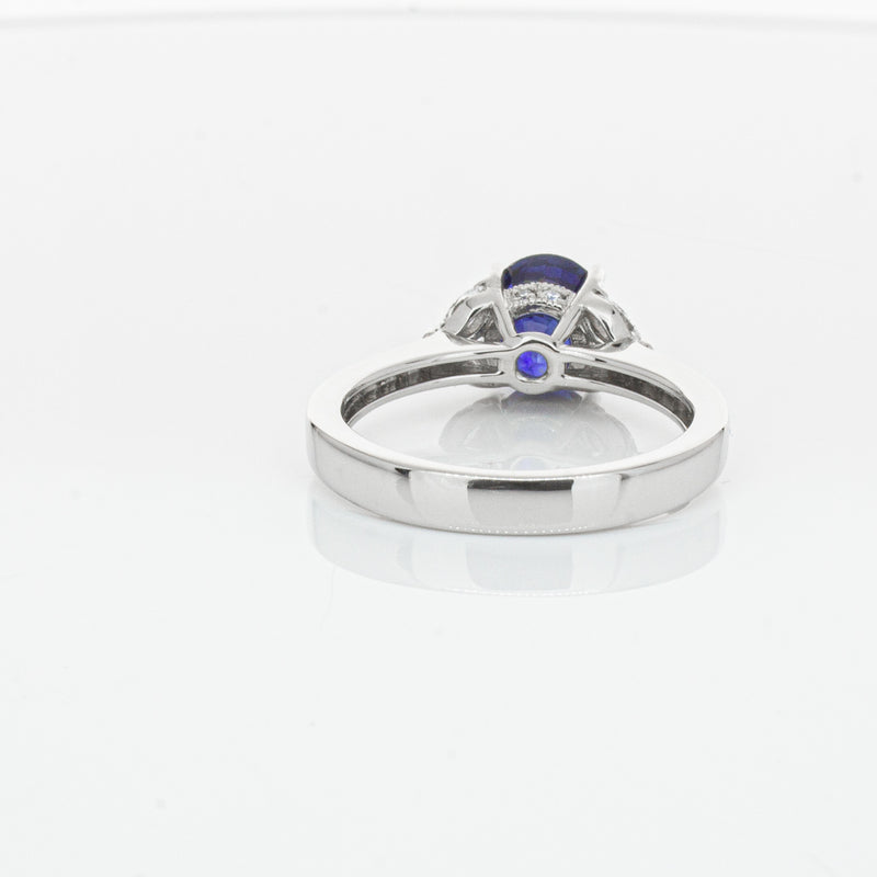Deja Vu Platinum 1.88ct Sapphire & Diamond Ring-Ring-Walker & Hall