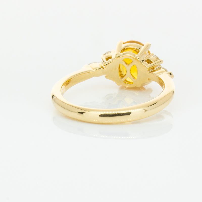 18ct Yellow Gold 2.03ct Golden Sapphire & Diamond Oriana Ring-Ring-Walker & Hall