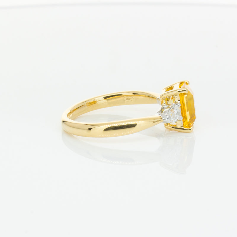 18ct Yellow Gold 2.15ct Yellow Sapphire & Diamond Ayla Ring-Ring-Walker & Hall