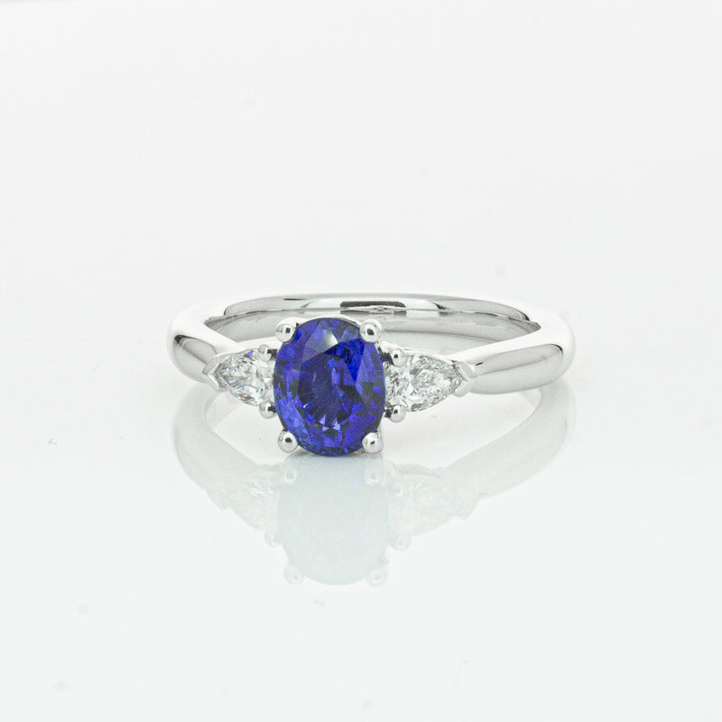 18ct White Gold 1.35ct Sapphire & Diamond Ayla Ring-Ring-Walker & Hall