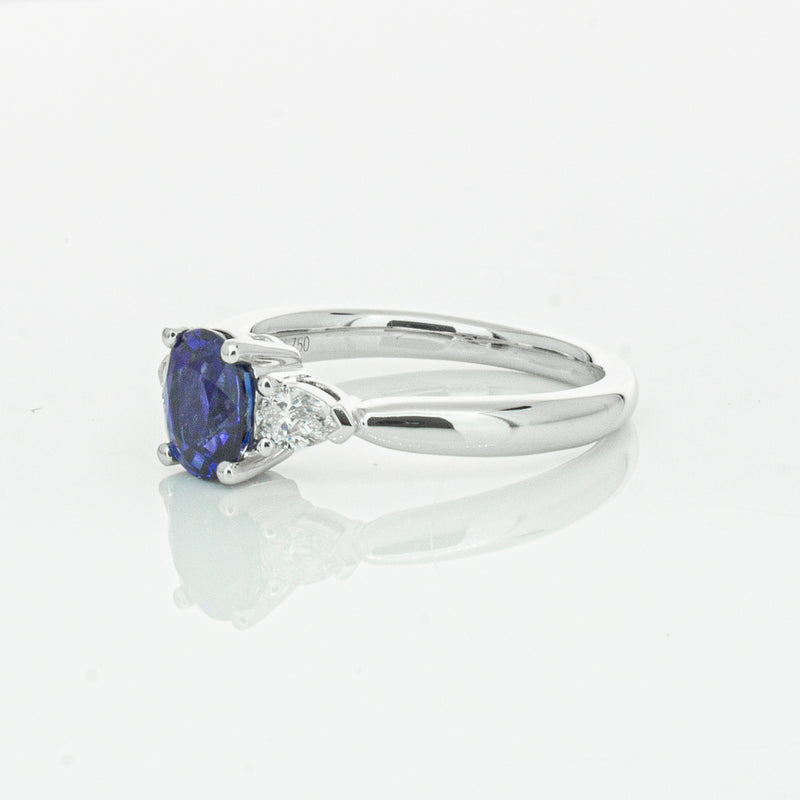 18ct White Gold 1.35ct Sapphire & Diamond Ayla Ring-Ring-Walker & Hall