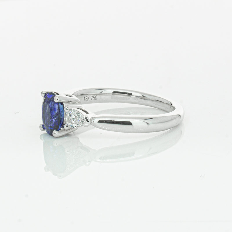 18ct White Gold 1.35ct Sapphire & Diamond Ayla Ring-Ring-Walker & Hall