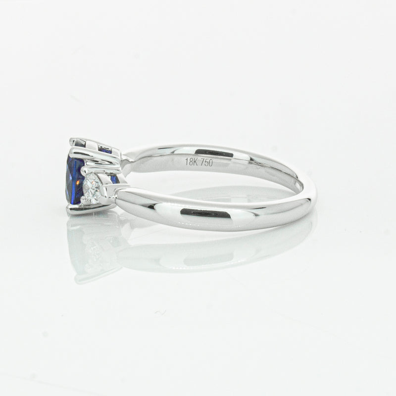 18ct White Gold 1.35ct Sapphire & Diamond Ayla Ring-Ring-Walker & Hall
