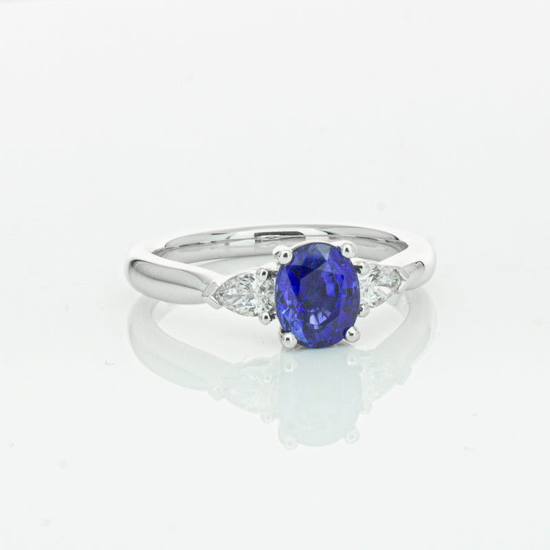 18ct White Gold 1.35ct Sapphire & Diamond Ayla Ring-Ring-Walker & Hall