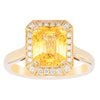 18ct Yellow Gold 3.01ct Yellow Sapphire & Diamond Empire Ring - Ring - Walker & Hall