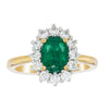 18ct Yellow Gold 1.14ct Emerald & Diamond Belle Ring - Ring - Walker & Hall