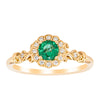 18ct Yellow Gold .36ct Emerald & Diamond Versailles Ring - Ring - Walker & Hall