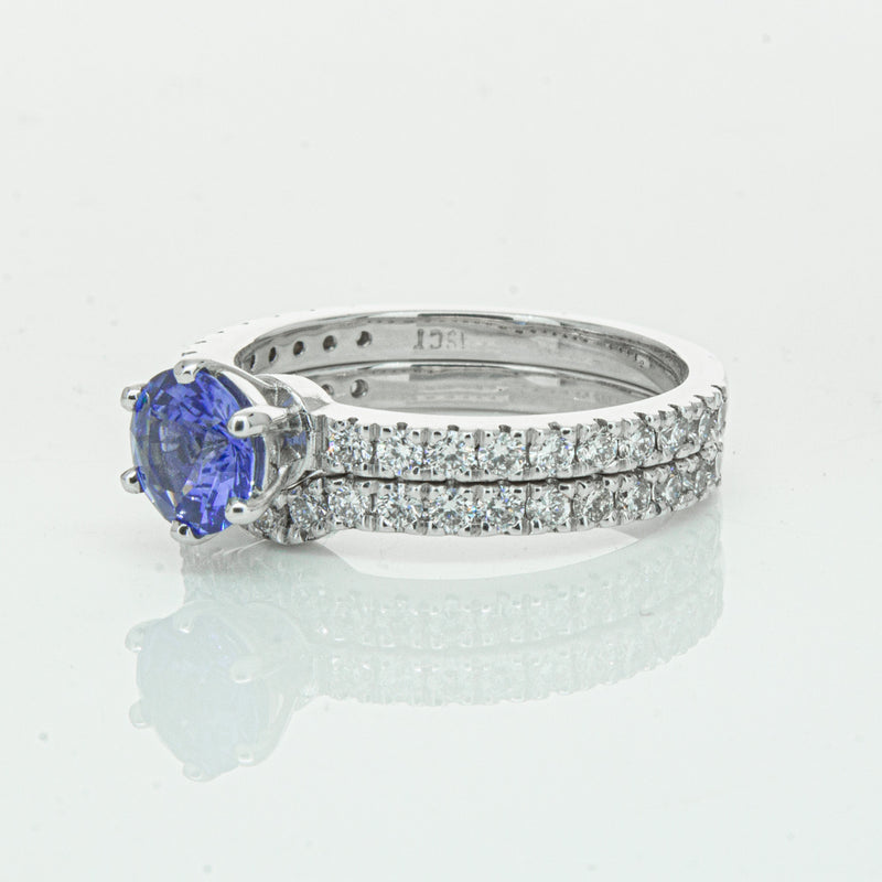 Deja Vu 18ct White Gold Sapphire & Diamond Ring Set-Ring-Walker & Hall