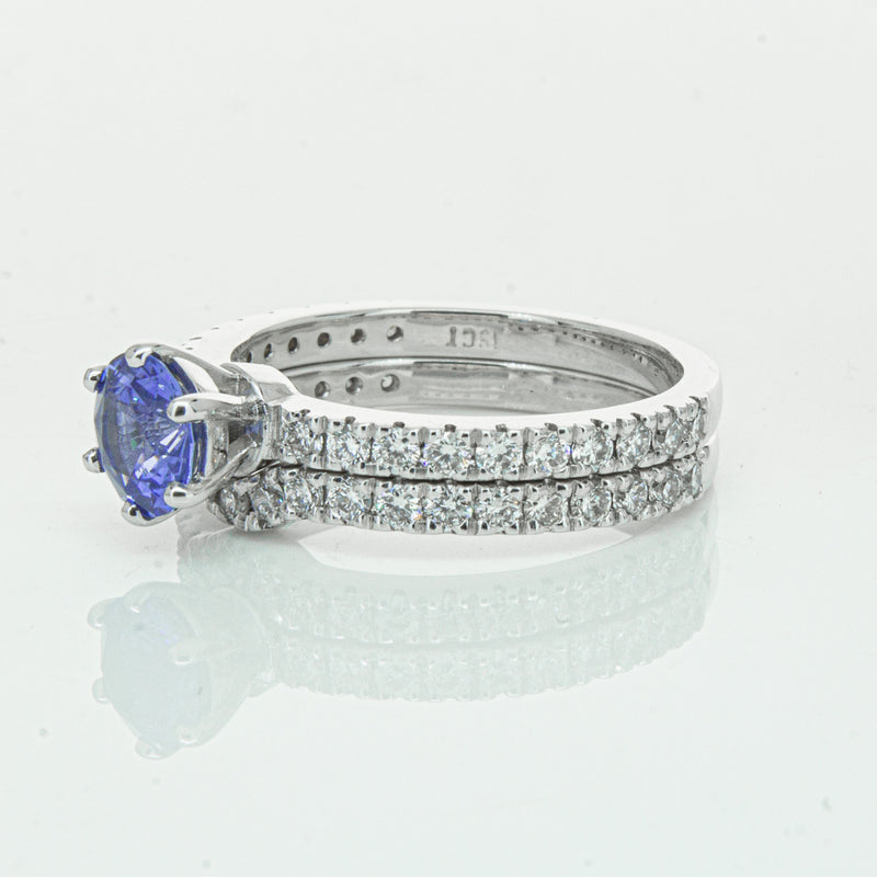 Deja Vu 18ct White Gold Sapphire & Diamond Ring Set-Ring-Walker & Hall