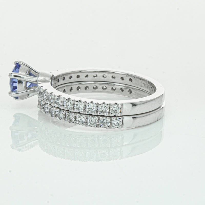 Deja Vu 18ct White Gold Sapphire & Diamond Ring Set-Ring-Walker & Hall