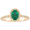 18ct Yellow Gold .72ct Emerald & Diamond Mini Sierra Ring - Ring - Walker & Hall