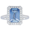 18ct White Gold 3.02ct Sapphire & Diamond Empire Ring - Ring - Walker & Hall