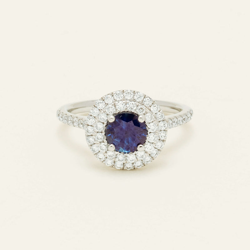 Deja Vu Platinum .88ct Sapphire & Diamond Ring - Ring - Walker & Hall