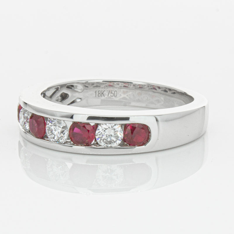 18ct White Gold .50ct Ruby & Diamond Tigris Ring-Ring-Walker & Hall