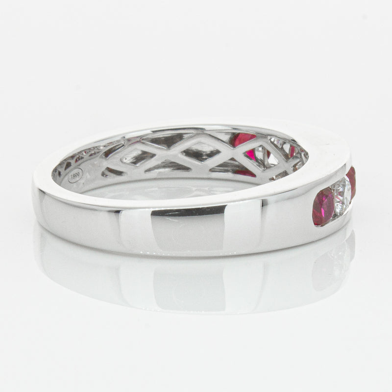 18ct White Gold .50ct Ruby & Diamond Tigris Ring-Ring-Walker & Hall